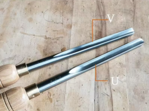 Formes de U et V de gouge pour sculptures sur bois