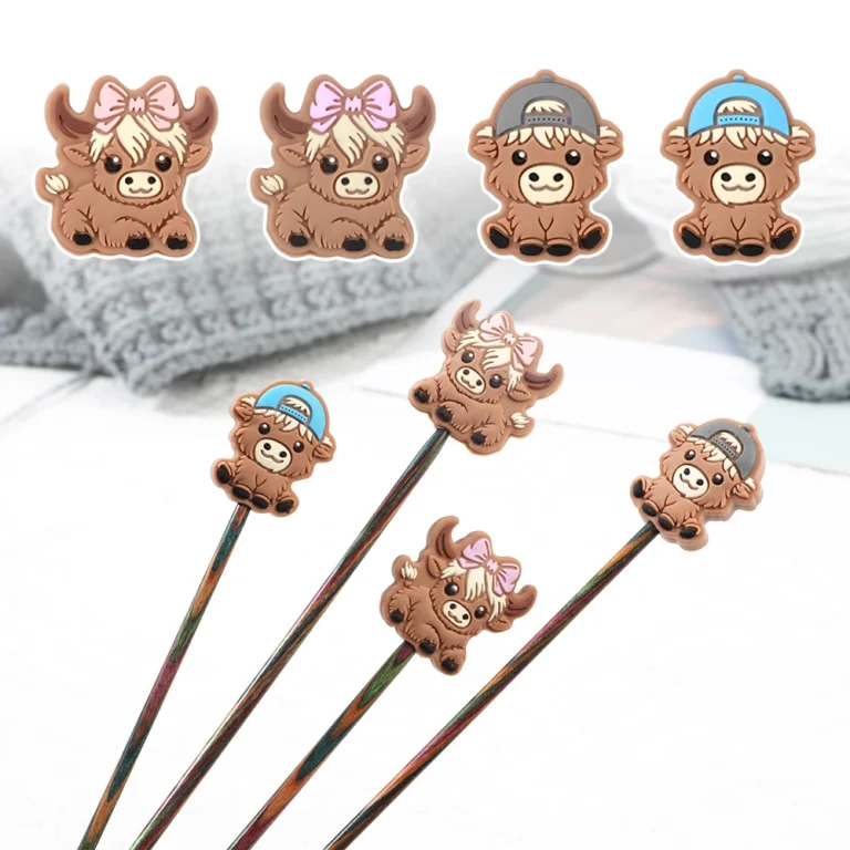 Lot Embouts Aiguilles à Tricoter - Bouchons Papillon et Animaux, 4 à 8 Pièces 1