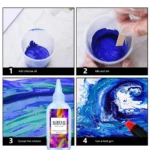 Huile Silicone pour Peinture Acrylique - Effet Cellules pour Art Fluide 5