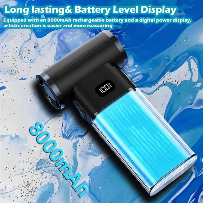 Mini Souffleur Sans Fil pour Art Fluide - Sèche-Peinture Acrylique et Aquarelle 2