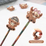 Lot Embouts Aiguilles à Tricoter - Bouchons Papillon et Animaux, 4 à 8 Pièces 3